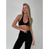 Спортивний топ бра з надзвичайно приємної тканини жіночий чорний