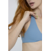 Спортивний топ бра з надзвичайно приємної тканини жіночий Блакитний