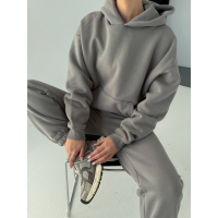 Костюм тринитка на флісі жіночий графіт Cozy