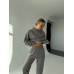 Костюм тринитка на флісі жіночий графіт Cozy