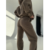 Костюм тринитка на флісі жіночий мокко Cozy