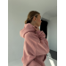 Костюм тринитка на флісі жіночий рожевий Cozy