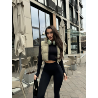 Безшовний комплект спортивний лосини з подвійним push up і топ лонгслів без чашок чорний Rise Безшовний комплект спортивний лосини з подвійним push up і топ лонгслів без чашок чорний Rise