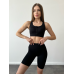 Спортивні велосипедки жіночі Push Up безшовні пуш ап базові чорні