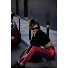 Спортивні лосини з 3D Push up Diana червоні бордові