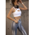 Спортивні лосини з 3D Push up Diana сірі білі