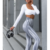 Спортивні лосини з 3D Push up Diana сірі білі