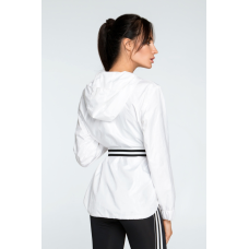 XS/S Вітровка White 4 STRIPES біла з поясом