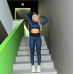 M\L Спортивний Топ лонгслів 3D Denim