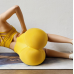 Спортивні велосипедки жіночі Push Up безшовні пуш ап базові жовті