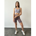 Спортивний базовий кроп топ на змійці спереду сіро-блакитний топ бра Спортивний базовий кроп топ на змійці спереду сіро-блакитний топ бра