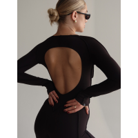Жіночий моделюючий спортивний комбінезон Carbon ЧОРНИЙ