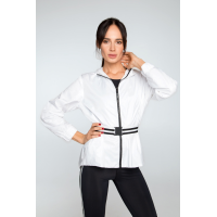 Вітровка White 4 STRIPES біла з поясом Вітровка White 4 STRIPES біла з поясом