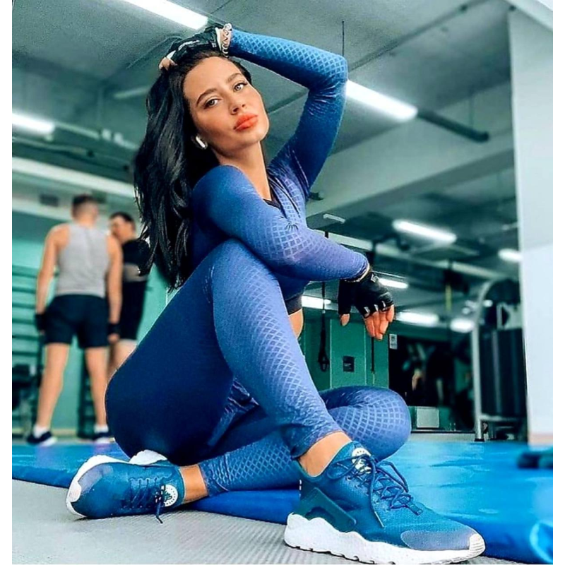 L Спортивні легінси фактурні 3D Denim