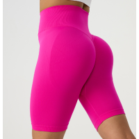 Спортивні велосипедки жіночі Push Up безшовні пуш ап фуксія